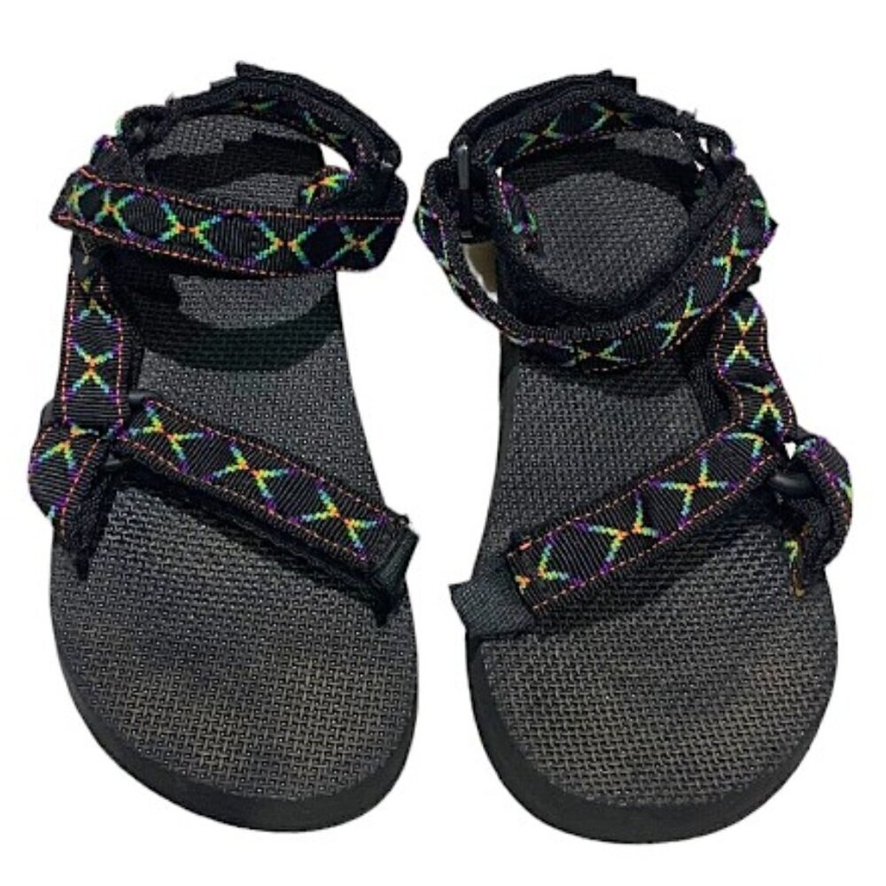Teva Hurricane Black Diamond Pattern Sandals Water Size 9.5 Mens 7
